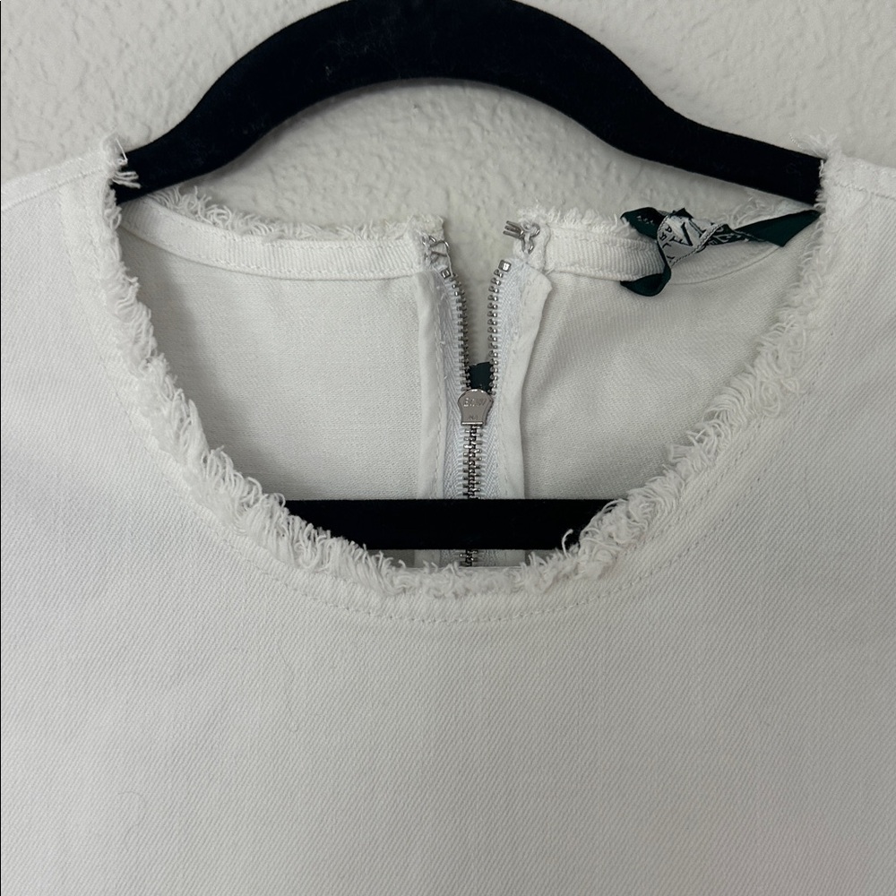 Lauren Ralph Lauren Frayed Edge White Dress - Picture 2 of 5